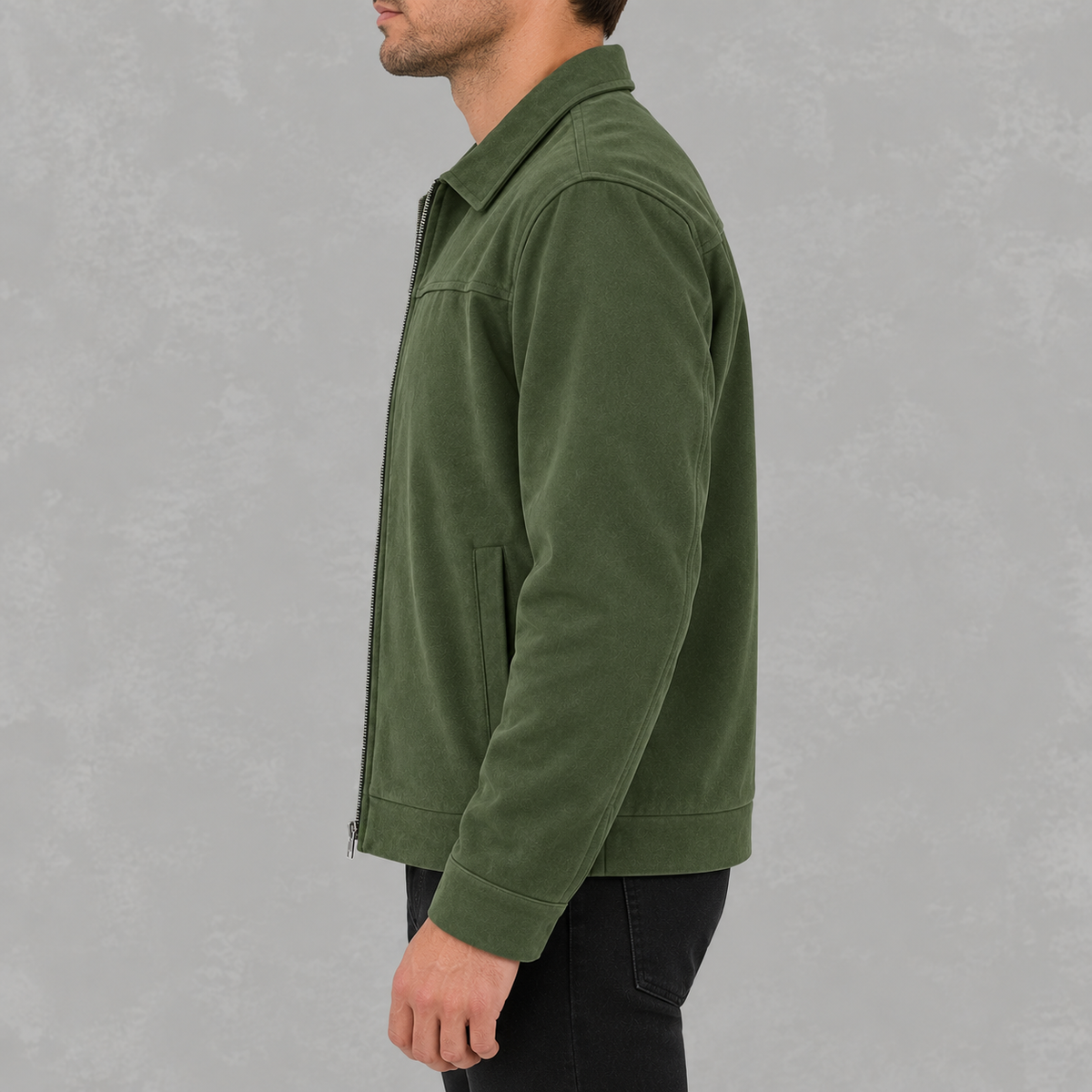 Men’s Casual Zip Jacket – Long Sleeve Collared Smart Casual Outerwear