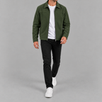 Men’s Casual Zip Jacket – Long Sleeve Collared Smart Casual Outerwear