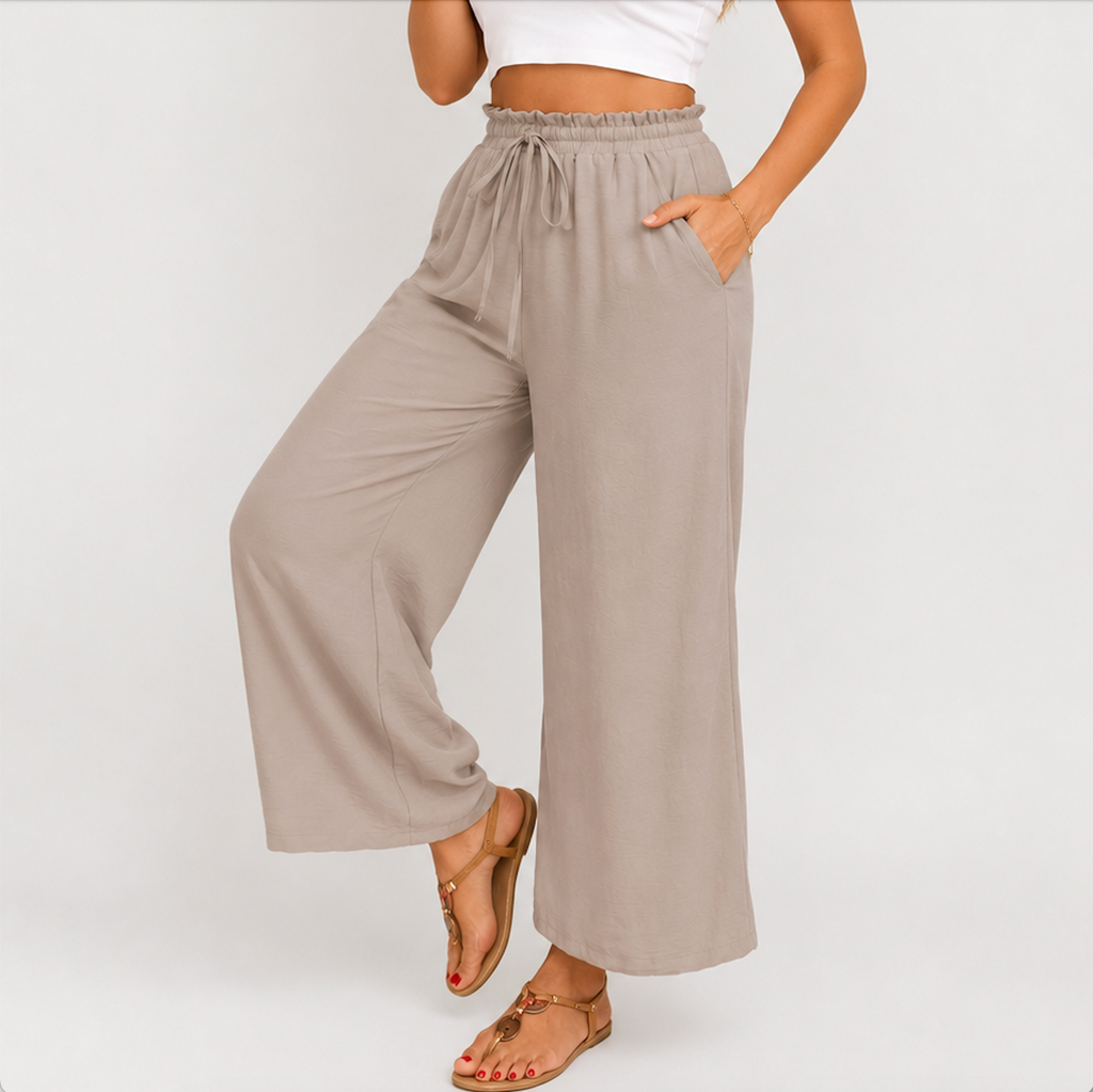 Women's Cropped Wide Leg Trousers