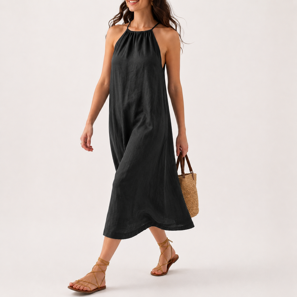 Women's Loose Fit Linen Summer Dress