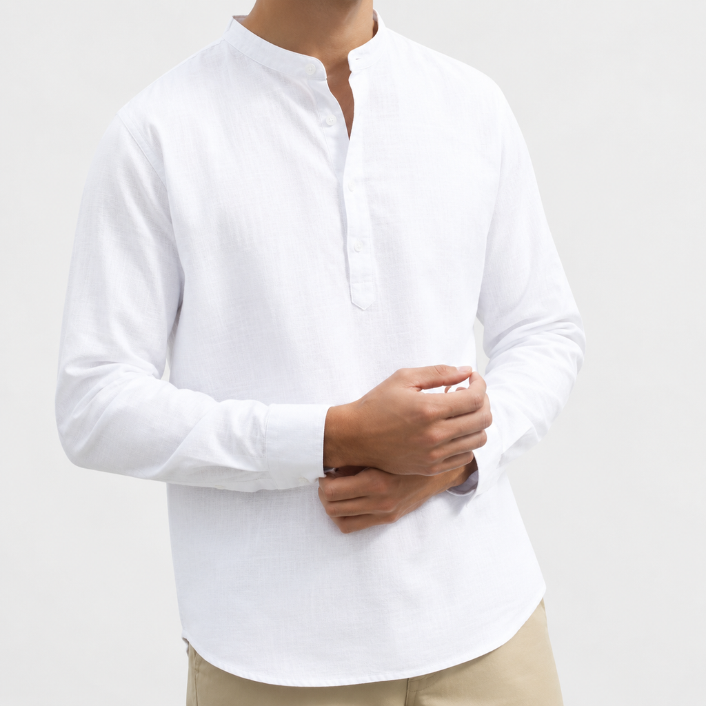Men's Loose Fit Linen Shirt
