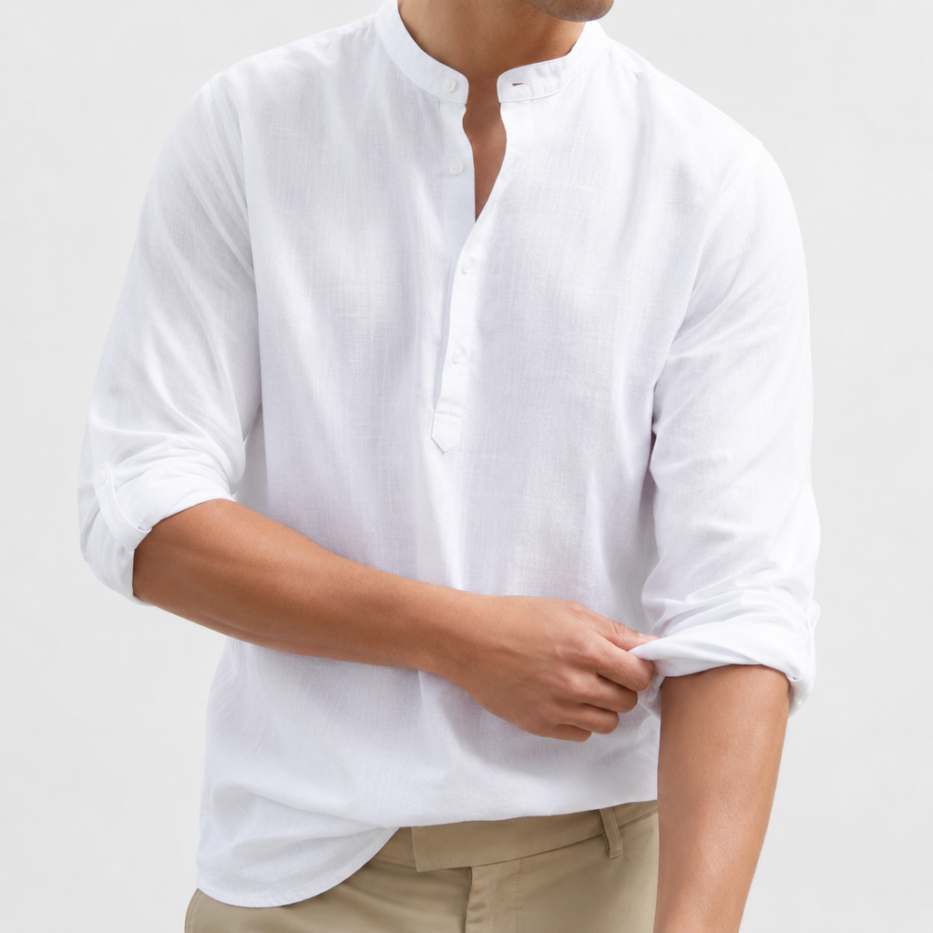 Men's Loose Fit Linen Shirt