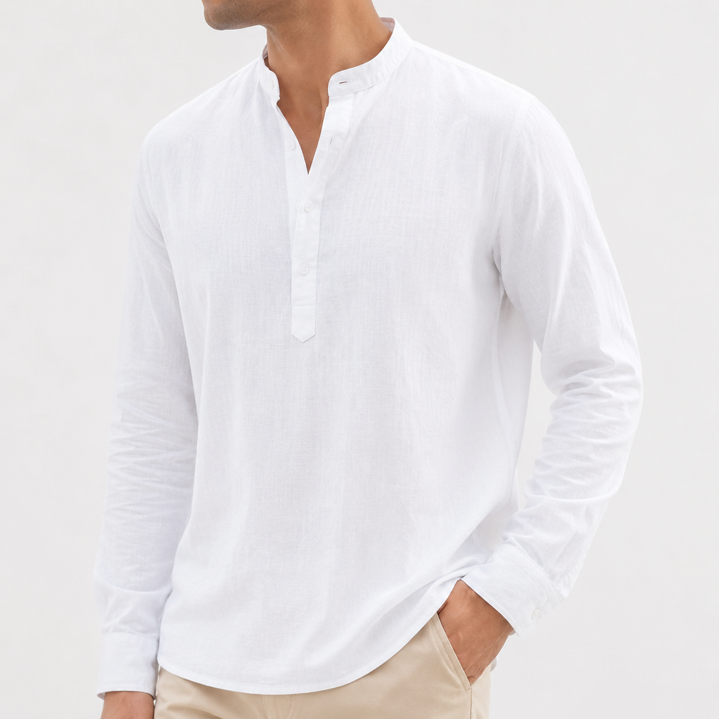 Men's Loose Fit Linen Shirt