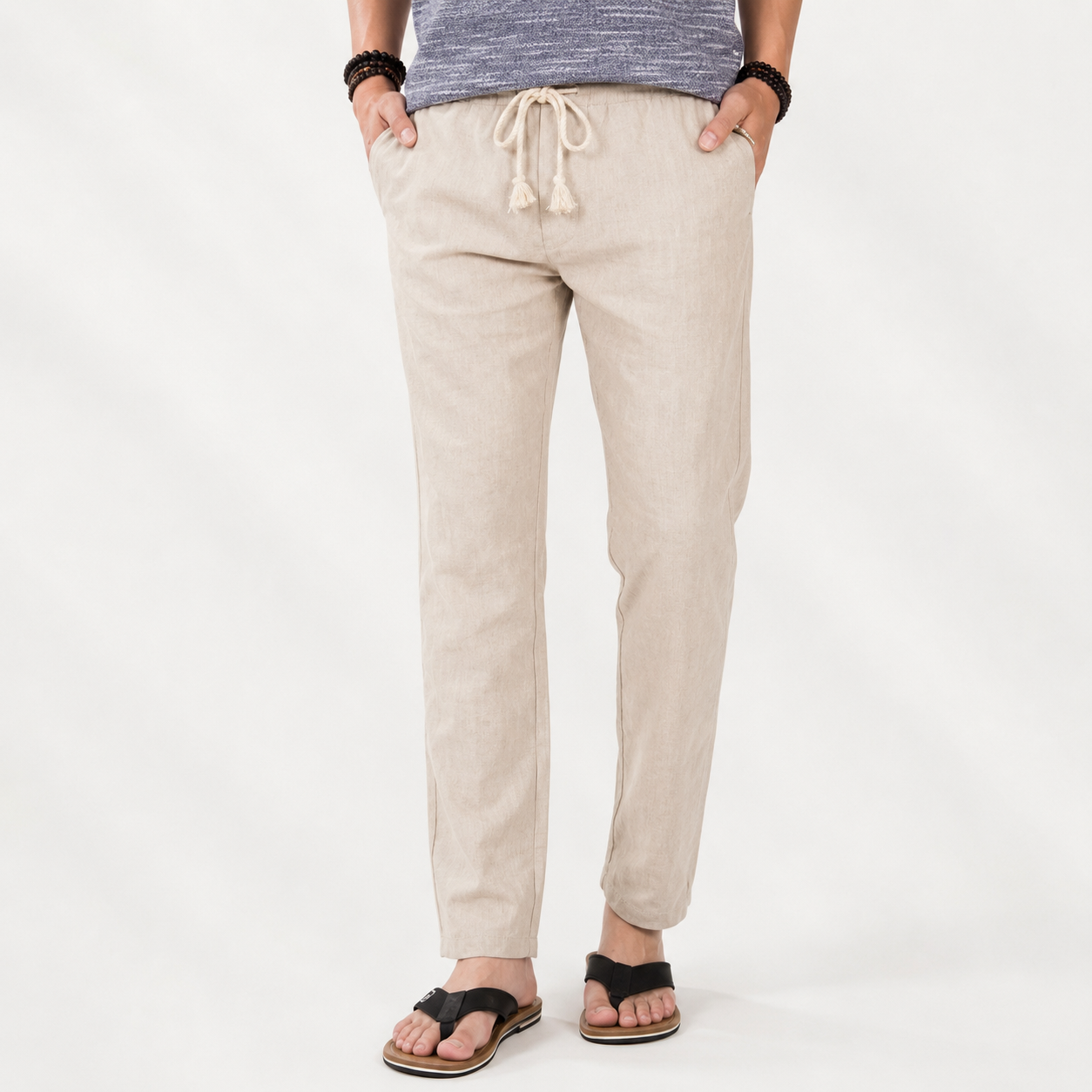 Men's Slim Linen Summer Trousers
