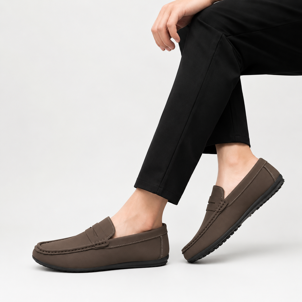 Men’s Leather Loafers – Classic Slip-On Soft Leather Casual Shoes