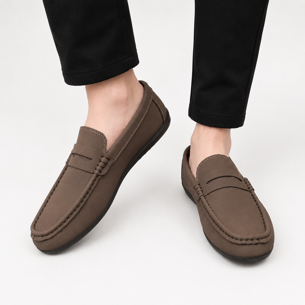 Men’s Leather Loafers – Classic Slip-On Soft Leather Casual Shoes