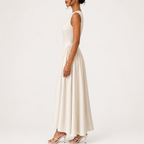 Women’s Midi Dress – Elegant Sleeveless Waist-Fit Figure-Flattering Dress
