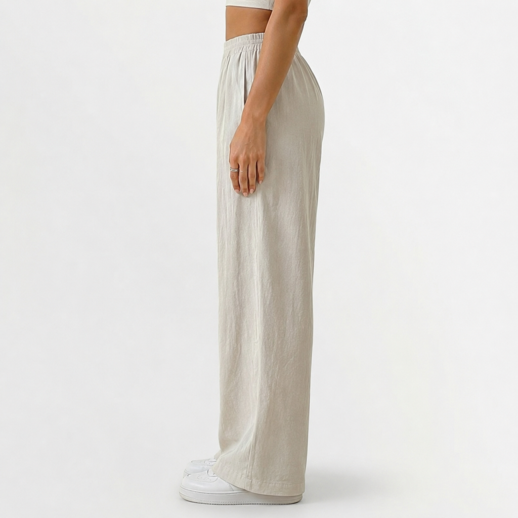 Women's Loose Fit Linen Trousers