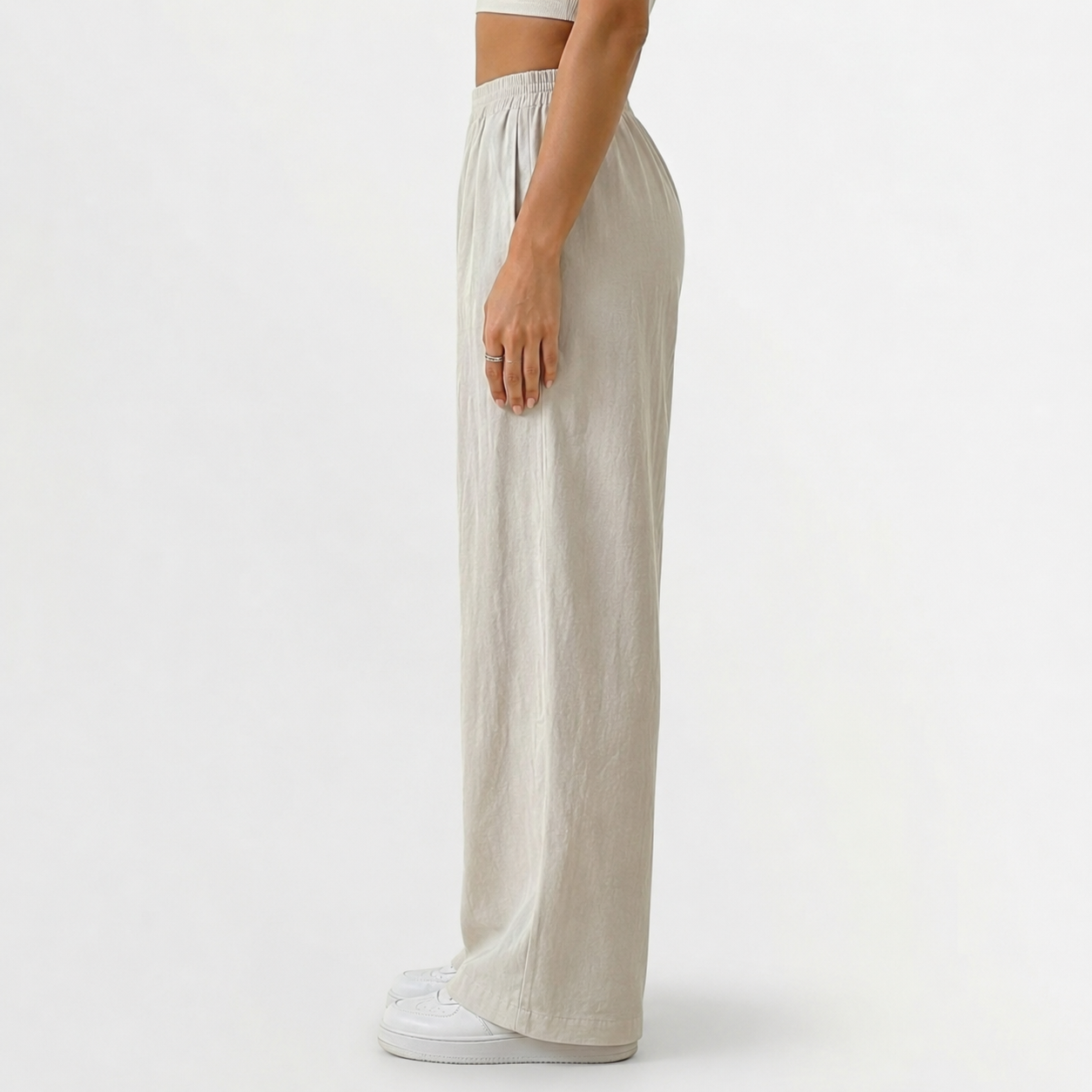 Women's Loose Fit Linen Trousers