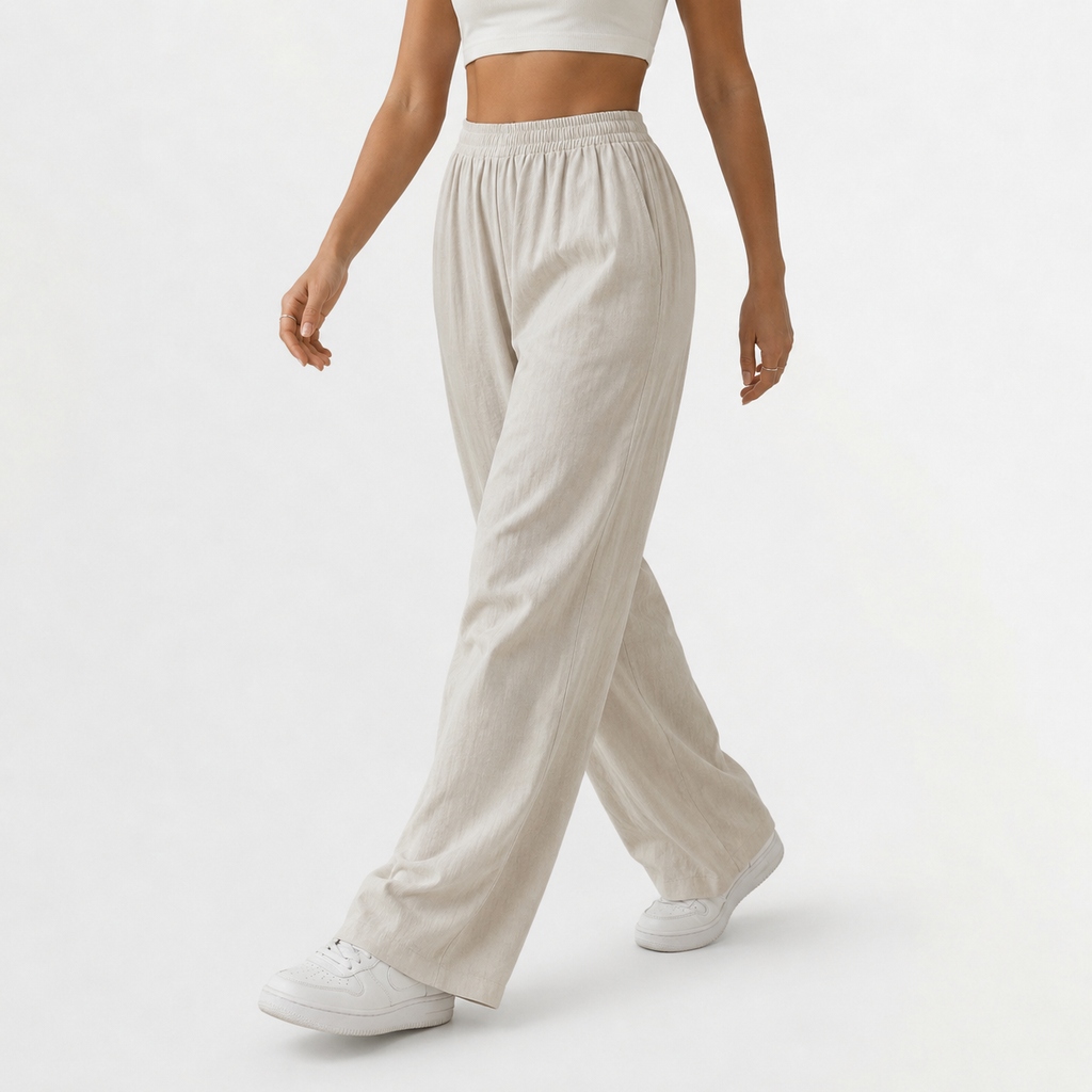 Women's Loose Fit Linen Trousers