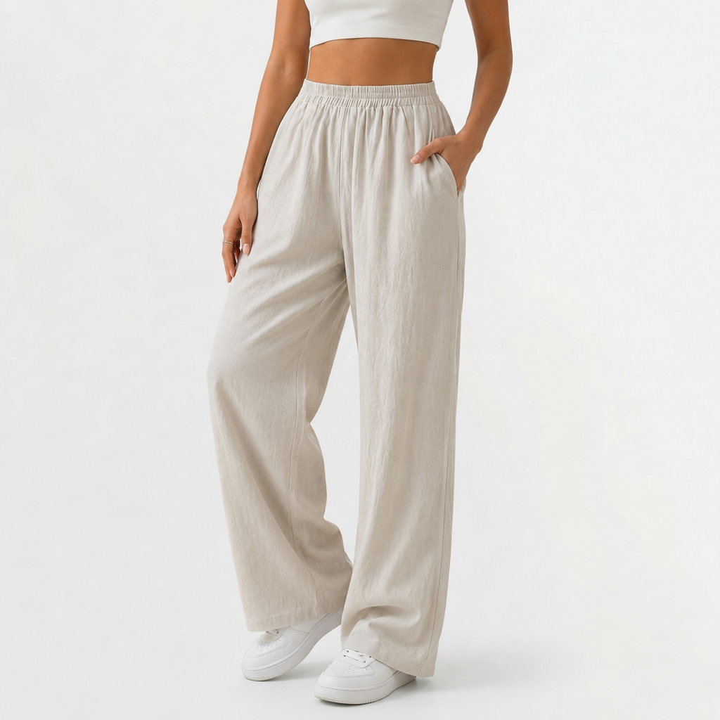 Women's Loose Fit Linen Trousers