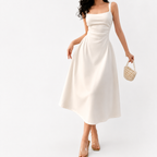 Women’s Slip Dress – Slim Fit Sleeveless Strappy Midi Dress