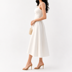 Women’s Slip Dress – Slim Fit Sleeveless Strappy Midi Dress