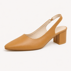 Women’s Suede Heels – Pointed Toe Chunky Heel Court Shoes