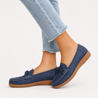 Women’s Loafers – Lightweight Slip-On Casual Shoes with Moc Toe Design
