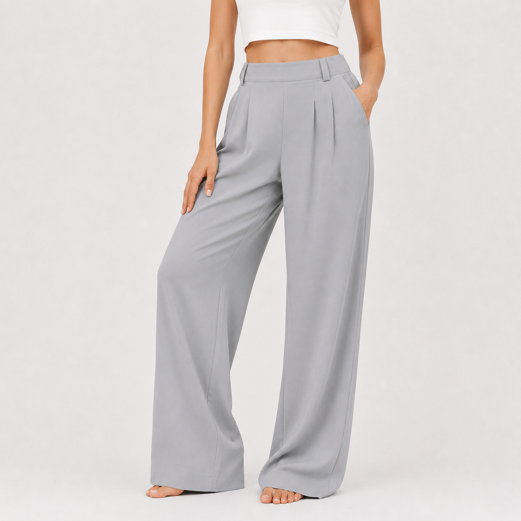 Women’s Wide Leg Trousers – Relaxed Fit Casual Trousers