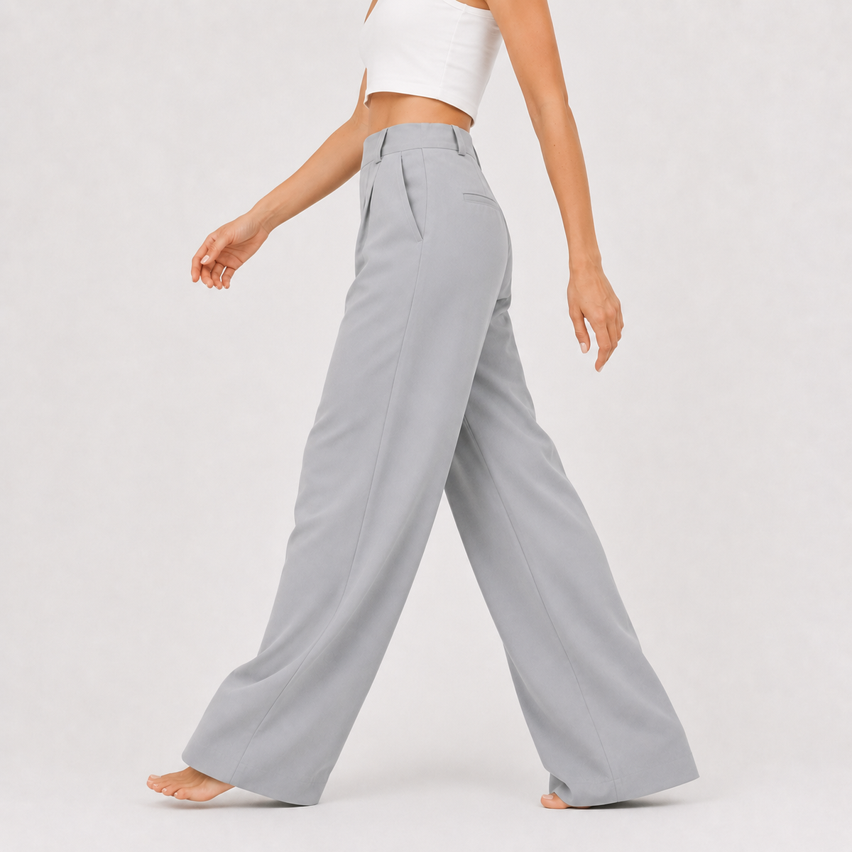 Women’s Wide Leg Trousers – Relaxed Fit Casual Trousers