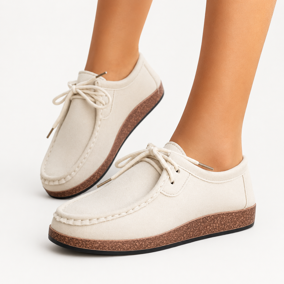 Women’s Wallabee Loafers – Slip-On Suede Casual Shoes with Moc Toe Design