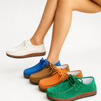 Women’s Wallabee Loafers – Slip-On Suede Casual Shoes with Moc Toe Design