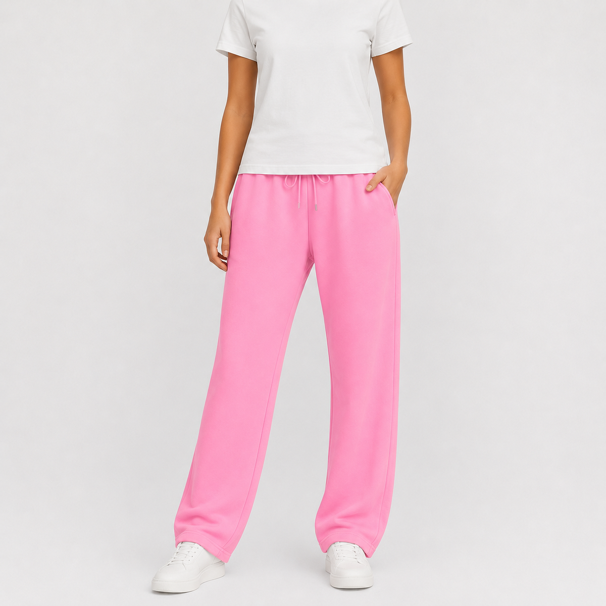 Women’s Joggers – Loose Fit Fleece Lined Trousers with Elasticated Waist