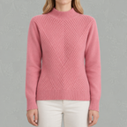 Women’s Jumper – Half Turtleneck Long Sleeve Knitted Jumper