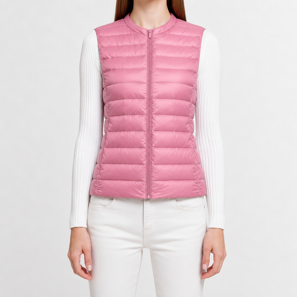 Women’s Quilted Gilet – Lightweight Slim Fit Sleeveless Padded Waistcoat