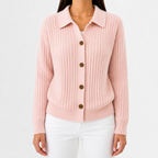 Women’s Knitted Cardigan – Long Sleeve Button Front Jumper