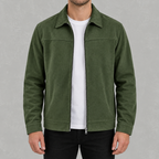 Men’s Casual Zip Jacket – Long Sleeve Collared Smart Casual Outerwear