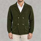Men’s Cardigan – Slim Fit Double Breasted Lapel Knit Jumper