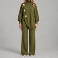 Women’s Knitted Jumper Set – Asymmetric Two-Piece Knitwear Co-Ord