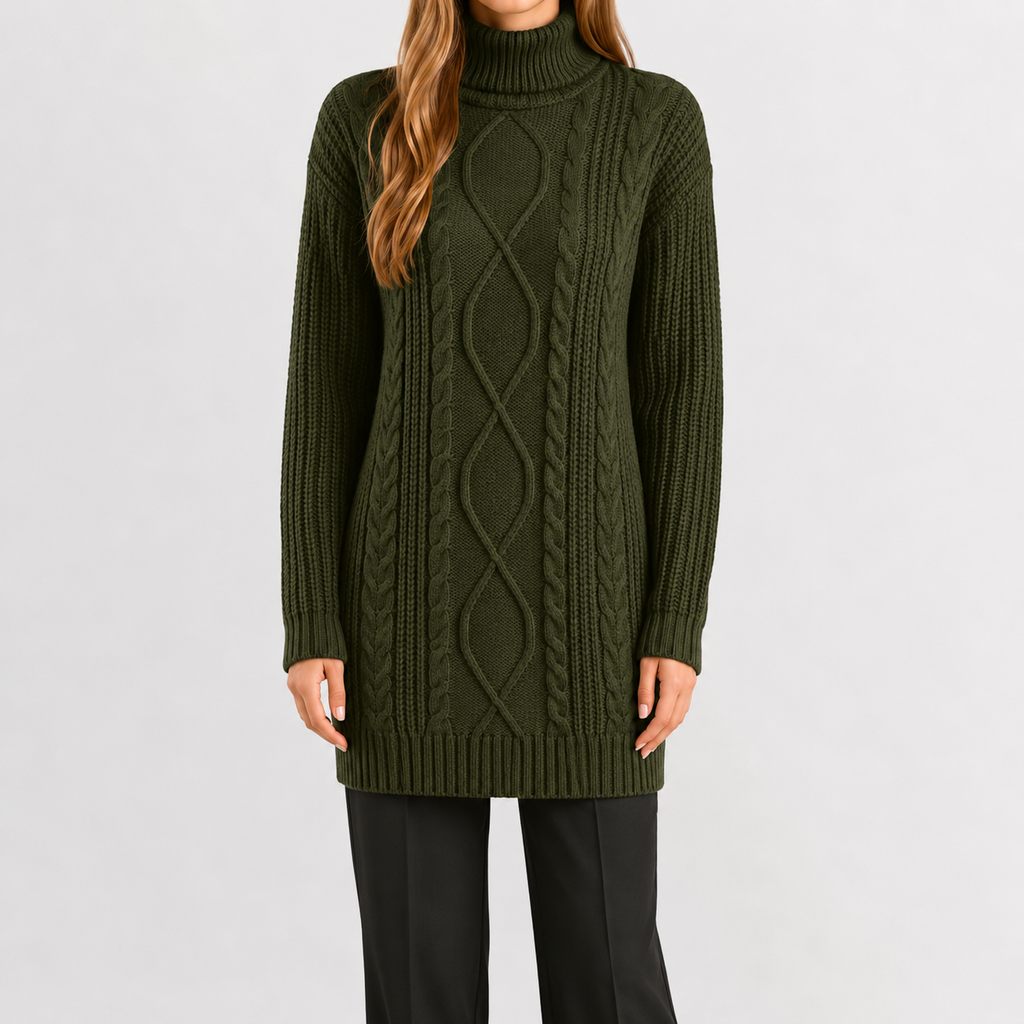 Women’s Distressed Jumper – Knitted Long Sleeve Pullover with Vintage Finish