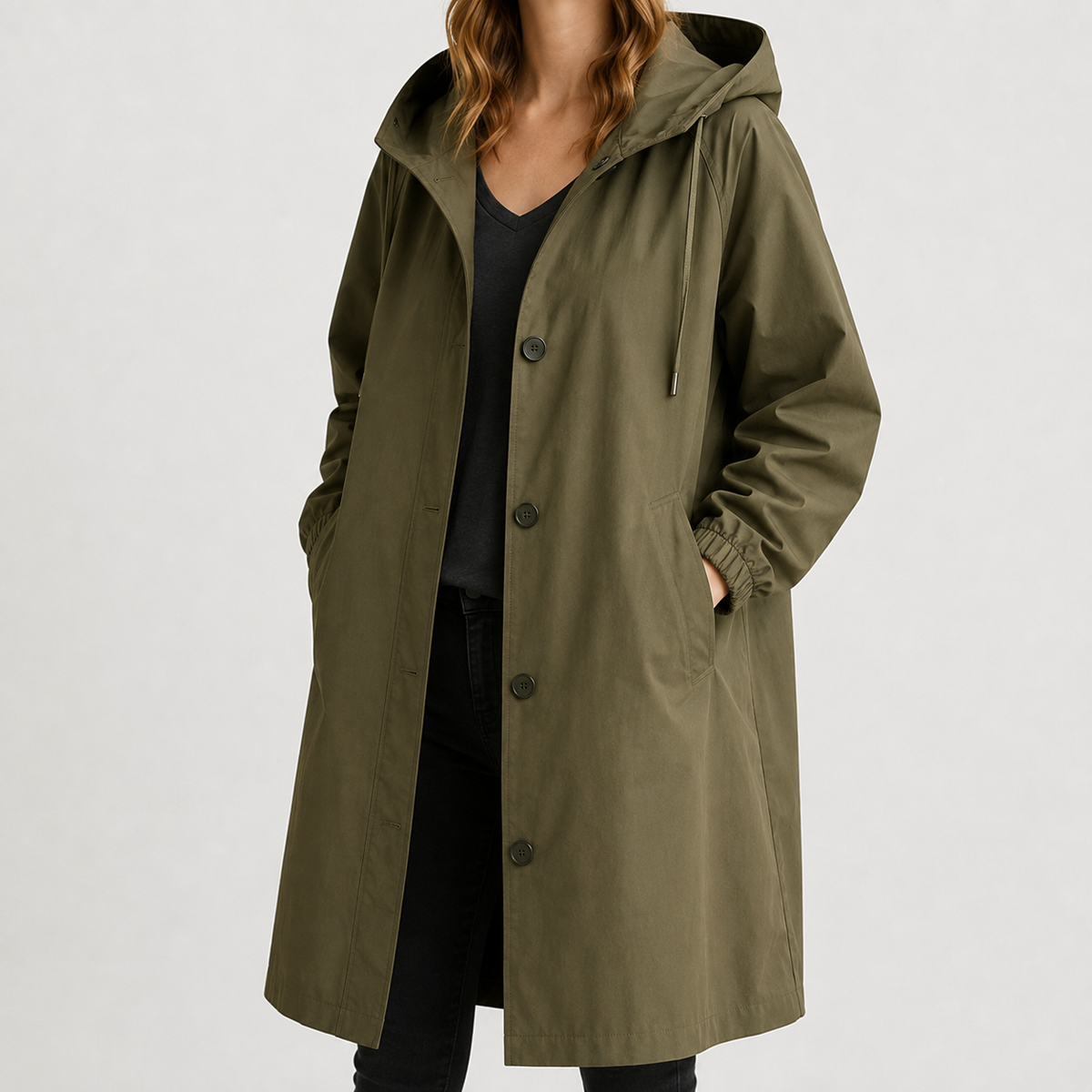 Women’s Waterproof Jacket – Lightweight Hooded Windbreaker with Quick-Dry Finish