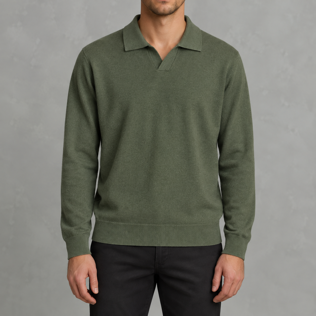 Men’s Wool Jumper – Loose Fit Warm Knitted Pullover for Autumn & Winter