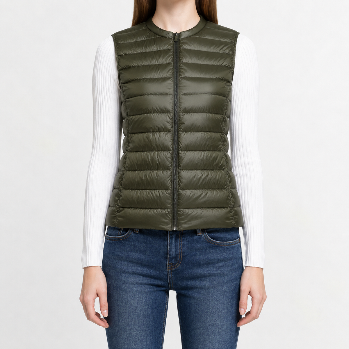 Women’s Quilted Gilet – Lightweight Slim Fit Sleeveless Padded Waistcoat