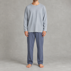 Men’s Cotton Pyjama Set – 100% Cotton Long Sleeve Top and Trousers