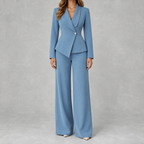 Women’s Suit – Tailored Blazer and Straight Leg Trousers Two-Piece Set