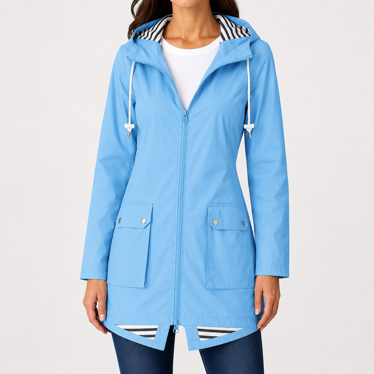 Women’s Raincoat – Outdoor Hooded Waterproof Mountaineering Jacket