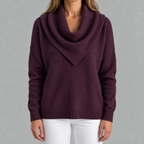 Women’s Knitted Jumper – Solid Colour Long Sleeve Pullover for Autumn & Winter