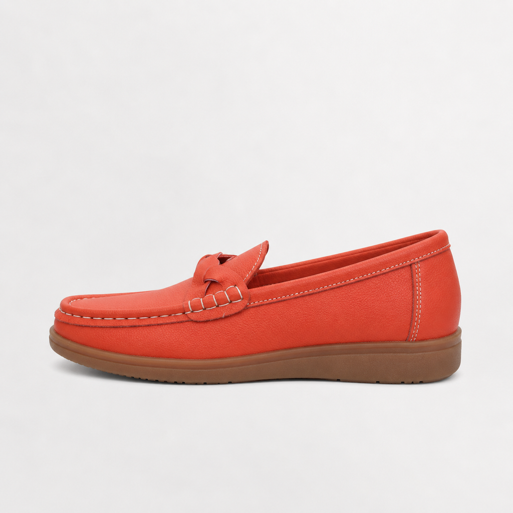 Women’s Loafers – Lightweight Slip-On Casual Shoes with Moc Toe Design