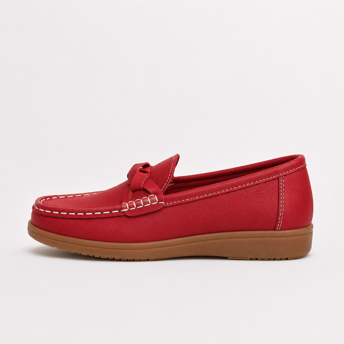 Women’s Loafers – Lightweight Slip-On Casual Shoes with Moc Toe Design