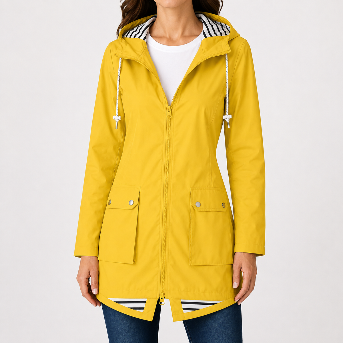 Women’s Raincoat – Outdoor Hooded Waterproof Mountaineering Jacket