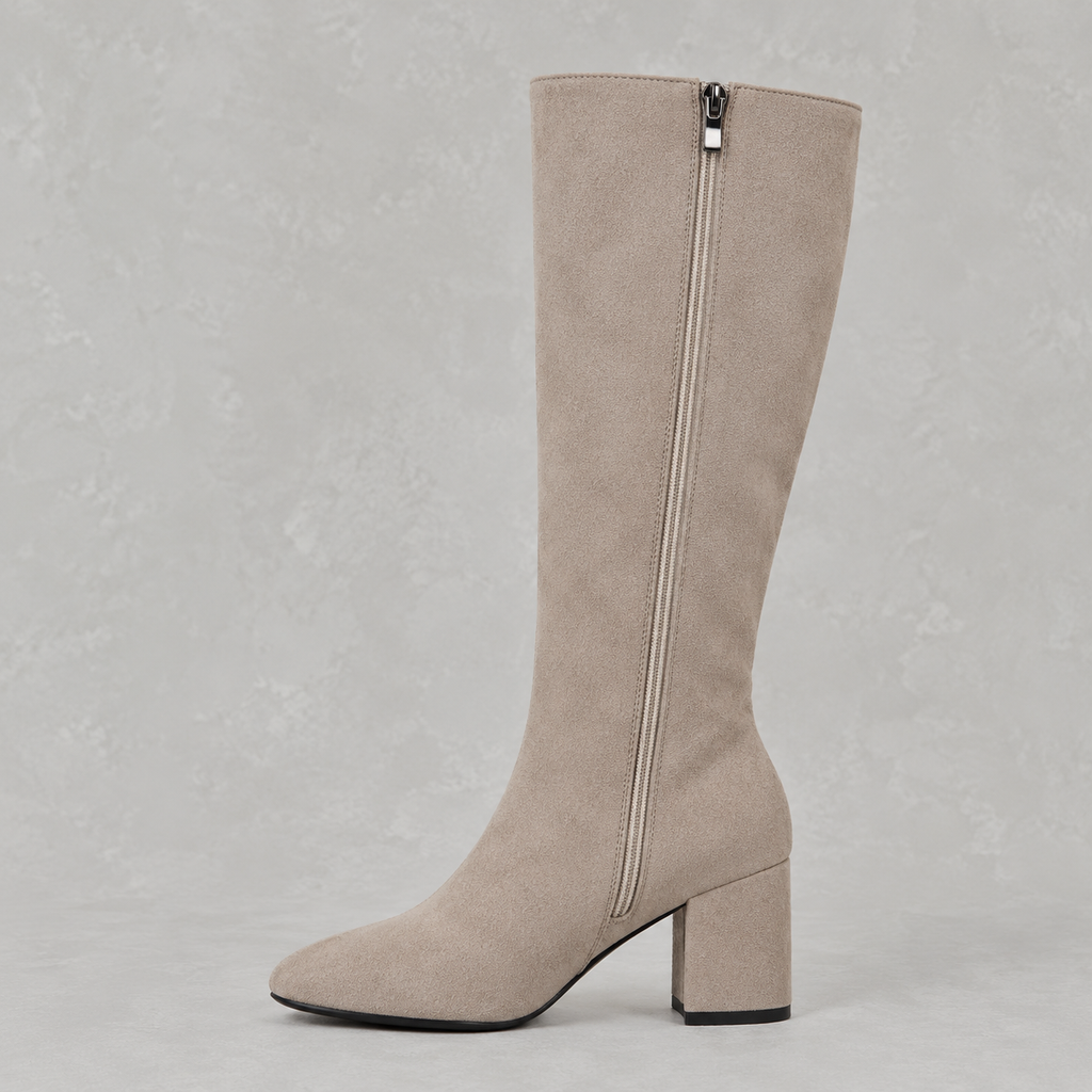 Women’s Knee High Boots – Pointed Toe Chunky Heel Long Boots