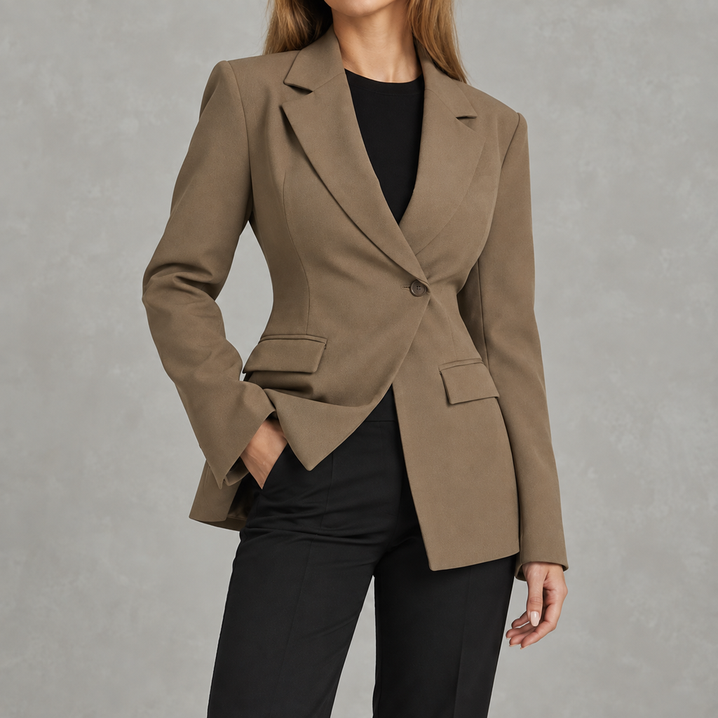 Women’s Blazer – Slim Fit Solid Colour Tailored Jacket