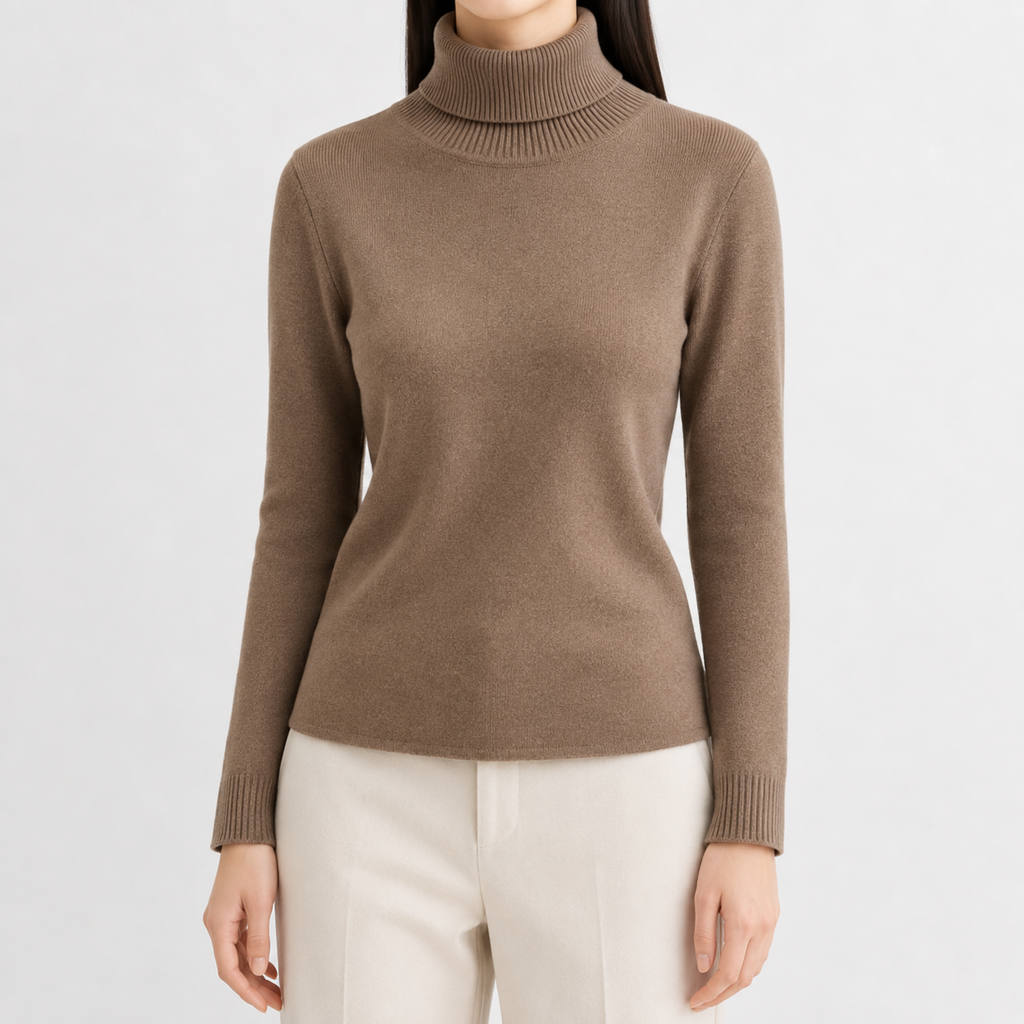 Women’s Thick Knit Jumper – Warm Long Sleeve Knitted Pullover Top