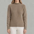 Women’s Jumper – Half Turtleneck Long Sleeve Knitted Jumper