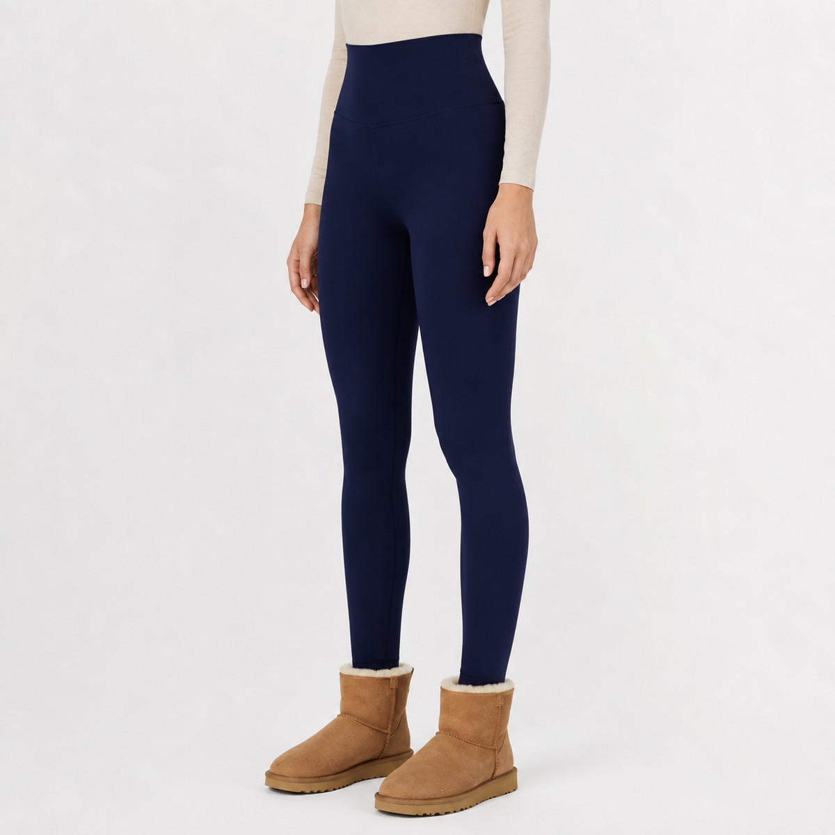 Women’s Thermal Leggings – High Waist Velvet Lined Cropped Leggings