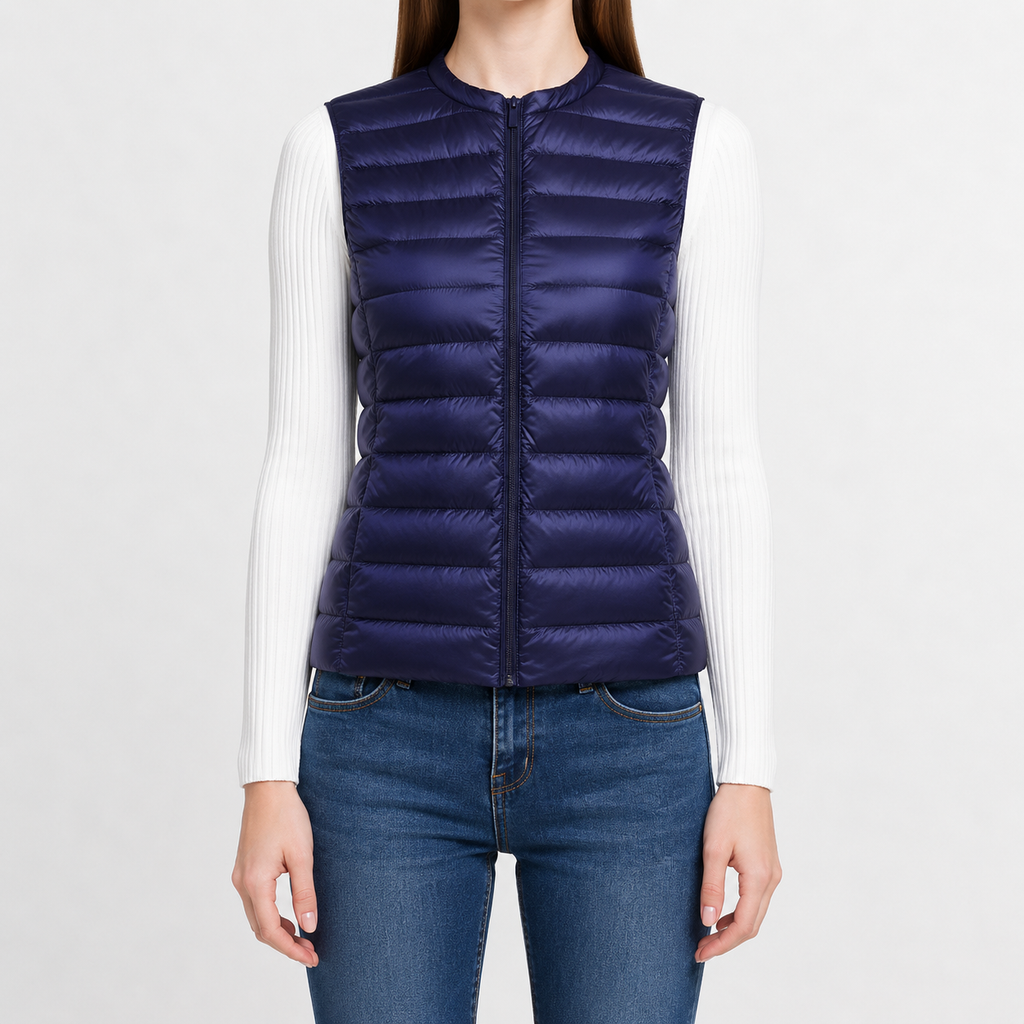 Women’s Quilted Gilet – Lightweight Slim Fit Sleeveless Padded Waistcoat
