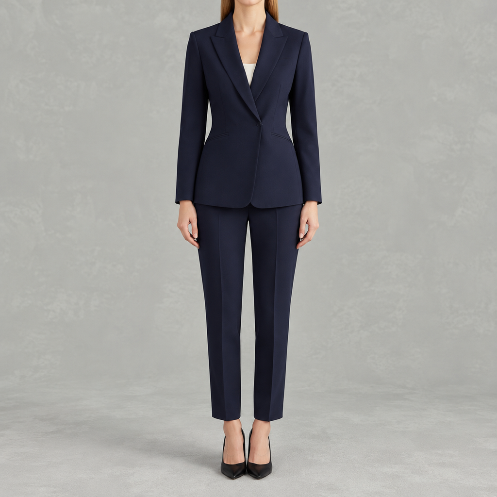 Women’s Business Suit – Tailored Blazer and Trousers Two-Piece Set
