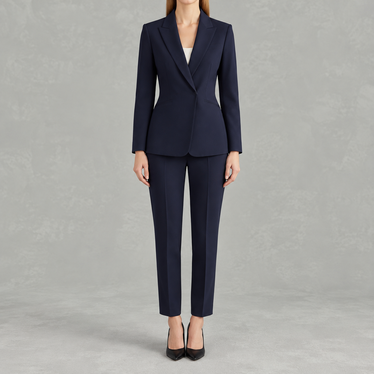 Women’s Business Suit – Tailored Blazer and Trousers Two-Piece Set