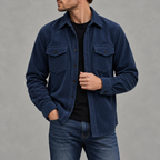 Men’s Corduroy Shirt Jacket – Plus Size Long Sleeve Lapel Shacket